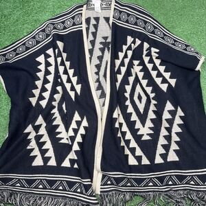 Free People Flapper Black Nude Burnout Velvet Fringe Duster Jacket Great Gatsby